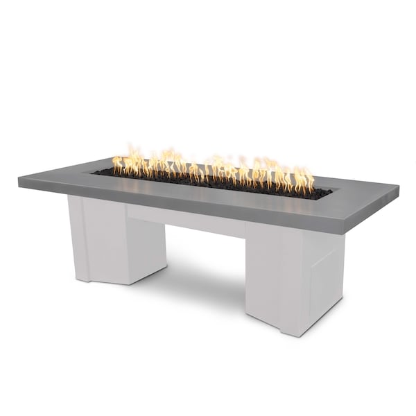 The Outdoor Plus 78 Alameda Fire Table Smooth Concrete, Match Lit w/Flame Sense Sys, Nat. Gray Conc. Top, Liq. Propane OPT-ALMGFRC78FSML-NGY-WHT-LP - main